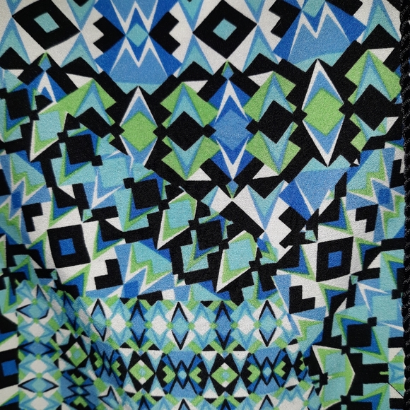 Ruby Rd Geometric Print Top Size 16 - Picture 4 of 5